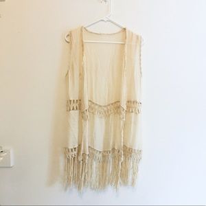 Beige Boho throw